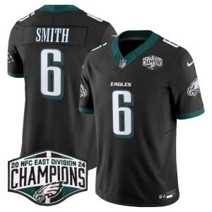 Men's Philadelphia Eagles #12 Randall Cunningham Black 2024 New NFC East Champions F.U.S.E. Vapor Untouchable Limited Stitched Football Jersey1 - Custom Name
