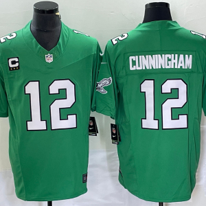 Men's Philadelphia Eagles #12 Randall Cunningham Green 2023 F.U.S.E. With C Patch Vapor Untouchable Stitched Football Jersey - Custom Name