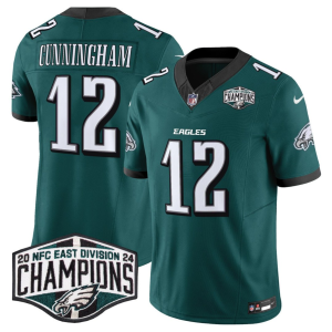 Men's Philadelphia Eagles #12 Randall Cunningham Green 2024 New NFC East Champions F.U.S.E. Vapor Untouchable Limited Stitched Football Jersey - Custom Name
