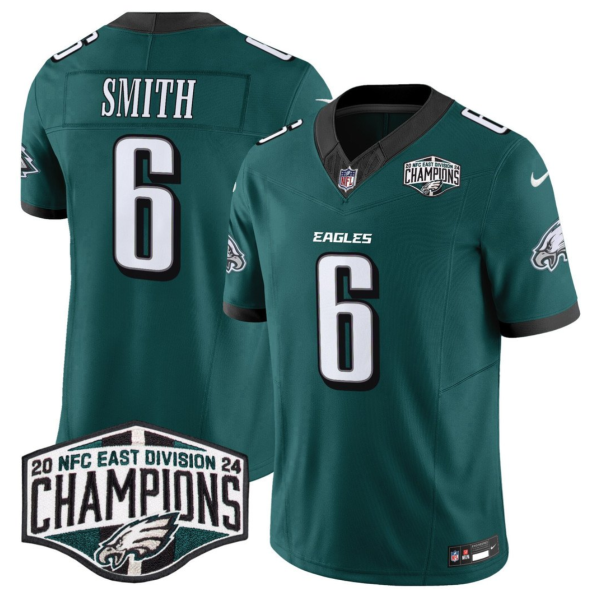 Men's Philadelphia Eagles #12 Randall Cunningham Green 2024 New NFC East Champions F.U.S.E. Vapor Untouchable Limited Stitched Football Jersey1 - Custom Name