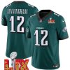 Men's Philadelphia Eagles #12 Randall Cunningham Green F.U.S.E. 24 25 Super Bowl LIX Vapor Untouchable Limited Stitched Football Jersey - Custom Name