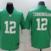 Men's Philadelphia Eagles #12 Randall Cunningham Green Throwback Vapor Untouchable Limited Stitched Jersey - Custom Name