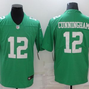 Men's Philadelphia Eagles #12 Randall Cunningham Green Throwback Vapor Untouchable Limited Stitched Jersey - Custom Name