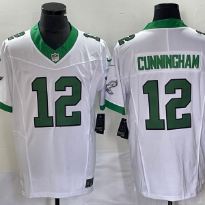Men's Philadelphia Eagles #12 Randall Cunningham White 2023 F.U.S.E. Vapor Untouchable Stitched Football Jersey - Custom Name