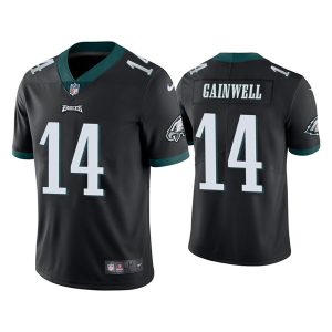 Men's Philadelphia Eagles #14 Kenneth Gainwell Black Vapor Untouchable Limited Stitched Jersey - Custom Name