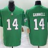 Men's Philadelphia Eagles #14 Kenneth Gainwell Green 2023 F.U.S.E. Vapor Untouchable Stitched Football Jersey - Custom Name