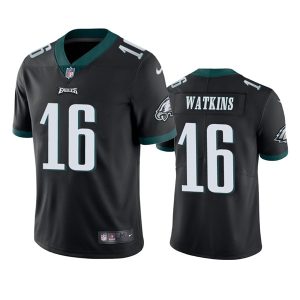 Men's Philadelphia Eagles #16 Quez Watkins 2022 Black Vapor Untouchable Limited Stitched Jersey - Custom Name