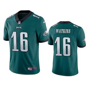 Men's Philadelphia Eagles #16 Quez Watkins 2022 Green Vapor Untouchable Limited Stitched Jersey - Custom Name