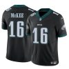 Men's Philadelphia Eagles #16 Tanner McKee Black F.U.S.E. Vapor Untouchable Limited Stitched Football Jersey - Custom Name