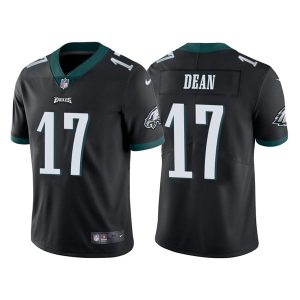 Men's Philadelphia Eagles #17 Nakobe Dean Black Vapor Untouchable Limited Stitched Jersey - Custom Name