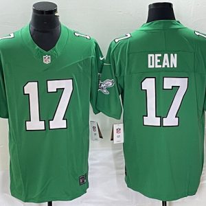 Men's Philadelphia Eagles #17 Nakobe Dean Green 2023 F.U.S.E. Vapor Untouchable Stitched Football Jersey - Custom Name