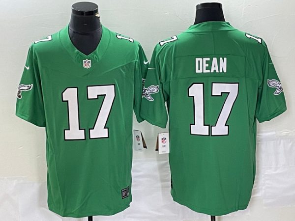 Men's Philadelphia Eagles #17 Nakobe Dean Green 2023 F.U.S.E. Vapor Untouchable Stitched Football Jersey - Custom Name
