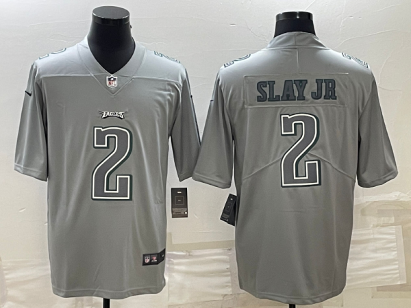 Men's Philadelphia Eagles #2 Darius Slay JR Gray Atmosphere Fashion Stitched Jersey - Custom Name