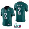 Men's Philadelphia Eagles #2 Darius Slay JR Green Super Bowl LVII Patch Vapor Untouchable Limited Stitched Jersey - Custom Name