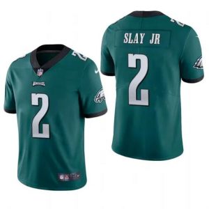 Men's Philadelphia Eagles #2 Darius Slay JR Green Vapor Untouchable Limited Stitched Jersey - Custom Name