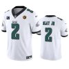 Men's Philadelphia Eagles #2 Darius Slay JR White 2023 F.U.S.E. With 2-star C Patch And John Madden Patch Vapor Limited Stitched Football Jersey - Custom Name