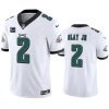 Men's Philadelphia Eagles #2 Darius Slay JR White F.U.S.E With 3-Star C Patch Vapor Untouchable Limited Stitched Football Jersey - Custom Name