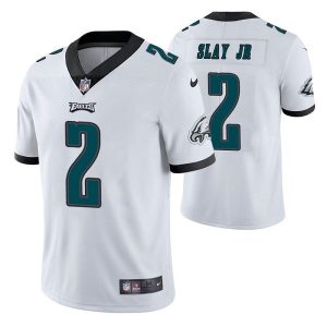Men's Philadelphia Eagles #2 Darius Slay JR White Vapor Untouchable Limited Stitched Jersey - Custom Name