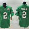 Men's Philadelphia Eagles #2 Darius Slay Jr. Green 2025 Super Bowl LIX Patch F.U.S.E. Throwback Vapor Untouchable Limited Stitched Football Jersey - Custom Name
