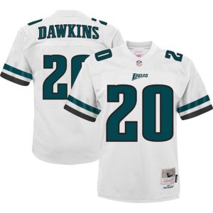 Men's Philadelphia Eagles #20 Brian Dawkins 2004 White Stitched Jersey - Custom Name
