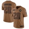 Men's Philadelphia Eagles #20 Brian Dawkins 2023 Brown Salute To Service Limited Football Jersey - Custom Name