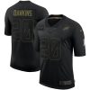 Men's Philadelphia Eagles #20 Brian Dawkins Black NFL 2020 Salute To Service Limited Stitched Jersey - Custom Name