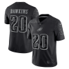 Men's Philadelphia Eagles #20 Brian Dawkins Black Reflective Limited Stitched Jersey - Custom Name