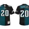 Men's Philadelphia Eagles #20 Brian Dawkins Green Balck Split Stitched Jersey - Custom Name