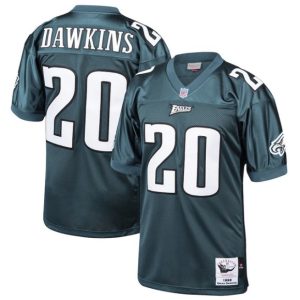 Men's Philadelphia Eagles #20 Brian Dawkins Green Mitchell & Ness 1996 Throwback Stitched Jersey - Custom Name