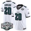 Men's Philadelphia Eagles #20 Brian Dawkins White 2024 NFC East Champions F.U.S.E. Vapor Untouchable Limited Stitched Football Jersey - Custom Name