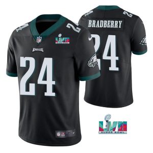 Men's Philadelphia Eagles #24 James Bradberry Black Super Bowl LVII Vapor Untouchable Limited Stitched Jersey - Custom Name