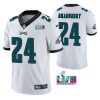 Men's Philadelphia Eagles #24 James Bradberry White Super Bowl LVII Vapor Untouchable Limited Stitched Jersey - Custom Name
