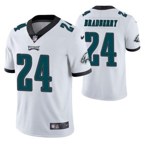 Men's Philadelphia Eagles #24 James Bradberry White Vapor Untouchable Limited Stitched Jersey - Custom Name
