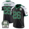 Men's Philadelphia Eagles #26 Saquon Barkley Black 2024 F.U.S.E. Jerome Brown Patch Alternate Stitched Football Jersey - Custom Name