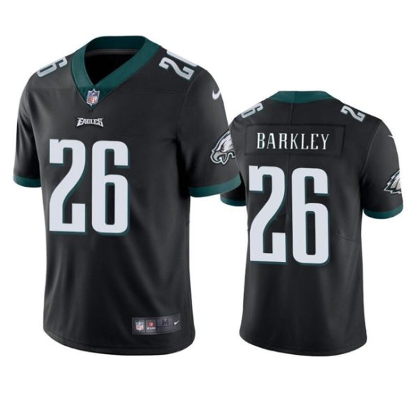 Men's Philadelphia Eagles #26 Saquon Barkley Black Vapor Untouchable Limited Stitched Football Jersey - Custom Name
