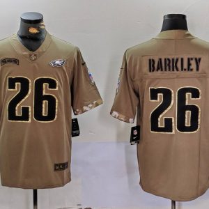 Men's Philadelphia Eagles #26 Saquon Barkley Camo Salute To Service Limited Stitched Jersey - Custom Name