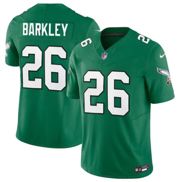Men's Philadelphia Eagles #26 Saquon Barkley Green 2023 F.U.S.E. Vapor Untouchable Limited Throwback Stitched Football Jersey - Custom Name