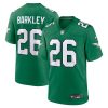Men's Philadelphia Eagles #26 Saquon Barkley Green 2023 Vapor Untouchable Limited Throwback Stitched Football Jersey - Custom Name