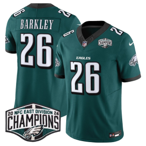 Men's Philadelphia Eagles #26 Saquon Barkley Green 2024 NFC East Champions F.U.S.E. Vapor Untouchable Limited Stitched Football Jersey - Custom Name