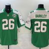 Men's Philadelphia Eagles #26 Saquon Barkley Green White 2024 F.U.S.E. With Patch Vapor Untouchable Limited Stitched Football Jersey - Custom Name