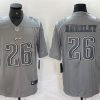 Men's Philadelphia Eagles #26 Saquon Barkley Grey Atmosphere Fashion Stitched Jersey - Custom Name