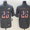 Men's Philadelphia Eagles #26 Saquon Barkley Grey Salute To Service USA Flag Fashion Limited Stitched Jersey - Custom Name