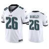 Men's Philadelphia Eagles #26 Saquon Barkley White 2023 F.U.S.E. Vapor Untouchable Limited Stitched Football Jersey - Custom Name