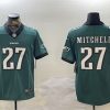 Men's Philadelphia Eagles #27 Quinyon Mitchell Green Vapor Untouchable Limited Stitched Football Jersey - Custom Name