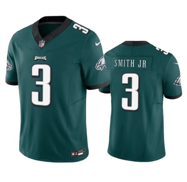 Men's Philadelphia Eagles #3 Nolan Smith JR Green 2023 F.U.S.E. Vapor Untouchable Limited Stitched Football Jersey - Custom Name