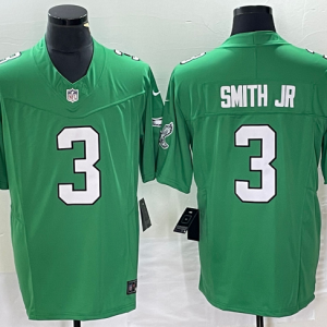 Men's Philadelphia Eagles #3 Nolan Smith JR Green 2023 F.U.S.E. Vapor Untouchable Stitched Football Jersey - Custom Name