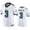 Men's Philadelphia Eagles #3 Nolan Smith JR White 2023 F.U.S.E. Vapor Untouchable Limited Stitched Football Jersey - Custom Name