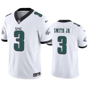 Men's Philadelphia Eagles #3 Nolan Smith JR White 2023 F.U.S.E. Vapor Untouchable Limited Stitched Football Jersey - Custom Name