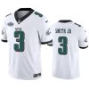 Men's Philadelphia Eagles #3 Nolan Smith JR White 2023 F.U.S.E. With Prem1ere Patch Vapor Untouchable Limited Stitched Football Jersey - Custom Name