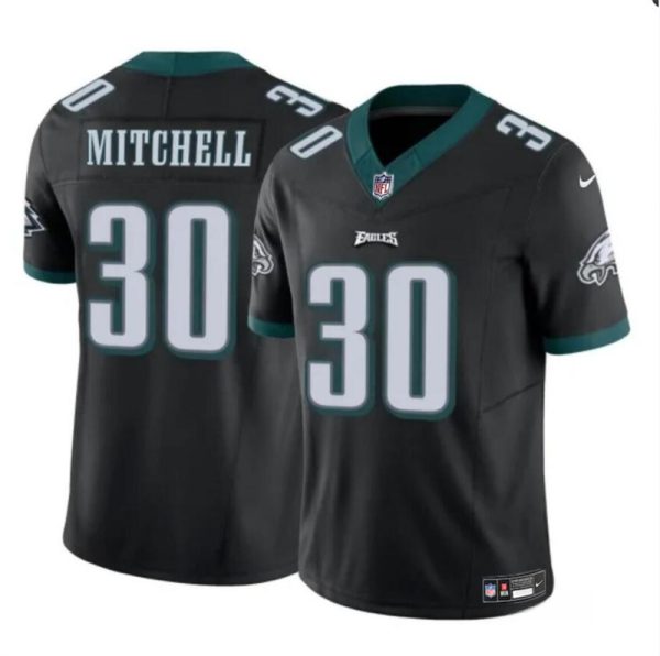 Men's Philadelphia Eagles #30 Quinyon Mitchell Black 2024 Draft F.U.S.E Vapor Untouchable Limited Stitched Football Jersey - Custom Name